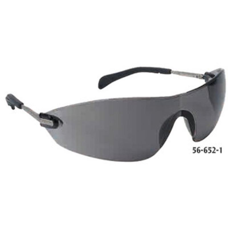 Crews Blackjack Elite Safety Glasses, Clear Lens, Scratch Resistant, Black Temple – 56-650-5