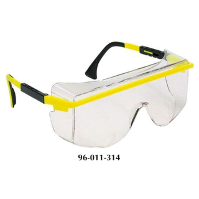 UVEX Astro OTG 3001 Black Frame Clear Lens Safety Glasses S2500