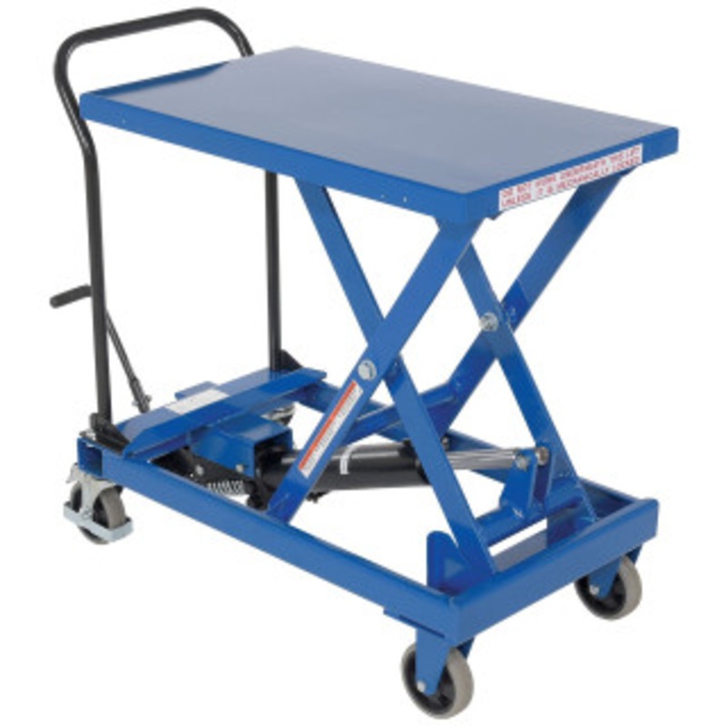 Vestil Steel Premium Single Scissor Lift Cart, 600 lb. Capacity, 33-1/8 x 19-3/4 Platform – CART-600-S-FR