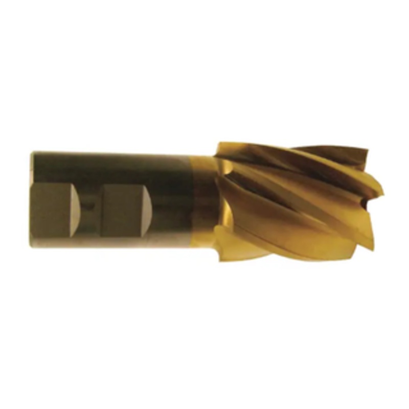 Weldon Tool 6 Flute TiN Coated H.S.S. Single End Mill, 2 Size, 1-1/4 Shank Diameter, 2 Length of Cut, 4-1/2 Overall Length