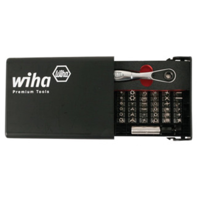 Wiha Security Bits Collector with 1/4 Ratchet 39 Piece Set – 71988