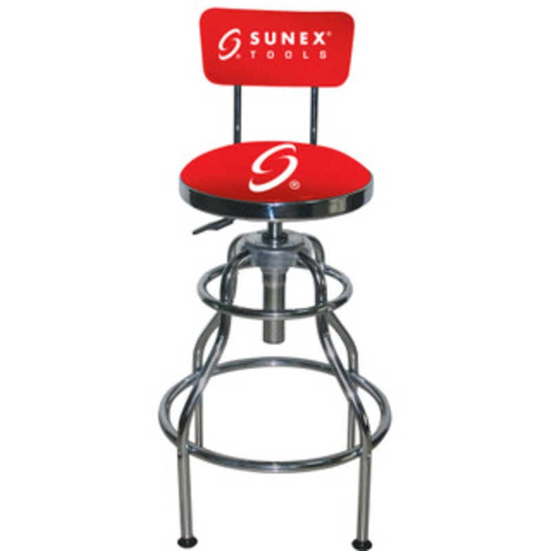 Sunex Hydraulic Shop Stool (Chrome) – 8516