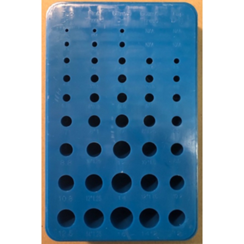 Precise Tap and Drill Stand, Metric, 45 Holes, Range 2mm to 14mm – DTS-432