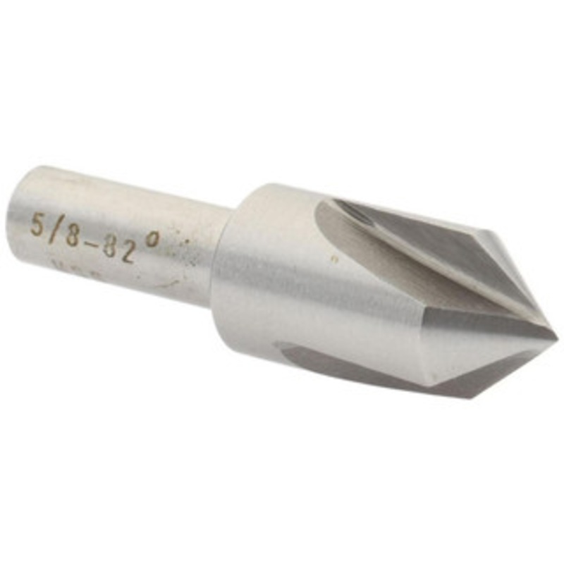 Value Collection HSS 3 Flute Countersink, 5/8 Head Diameter, 82 Angle, 3/8 Shank Diameter – 43-462-1