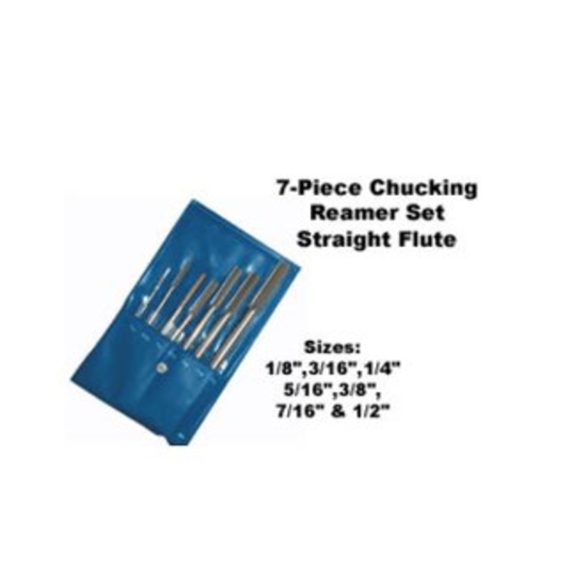 Precise 7 Piece Chucking Reamer Set Straight Flute 1/8-1/2 – CRS-700
