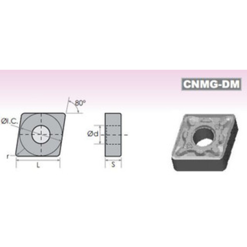 CNMG/DM DIAMOND NEGATIVE RAKE CERMET INSERTS 10 Pack  – 6000-5432