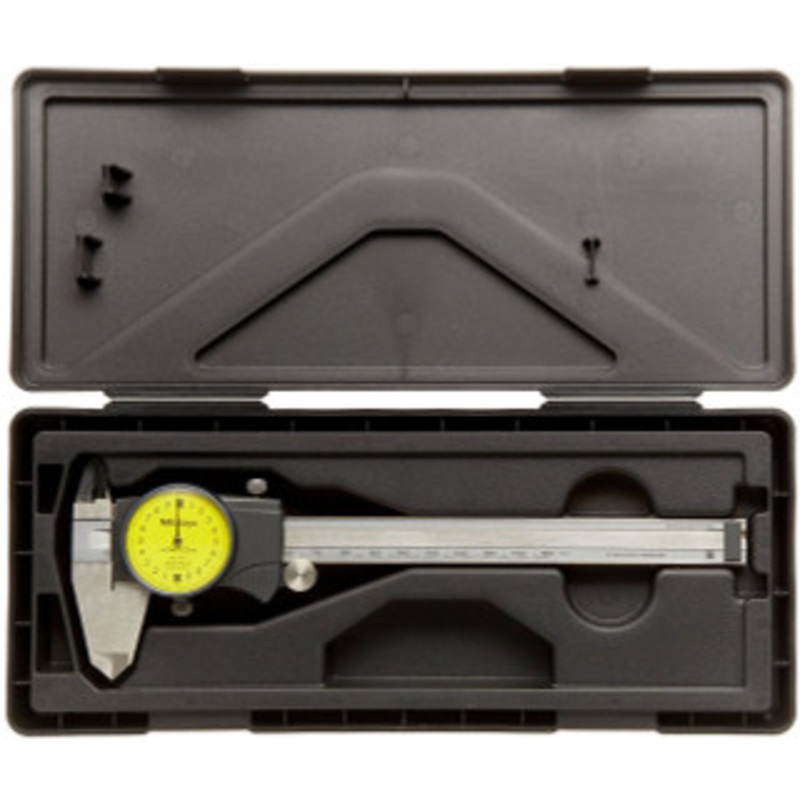 Mitutoyo Dial Caliper, 0-150mm, Yellow Dial Face – 11-814-1