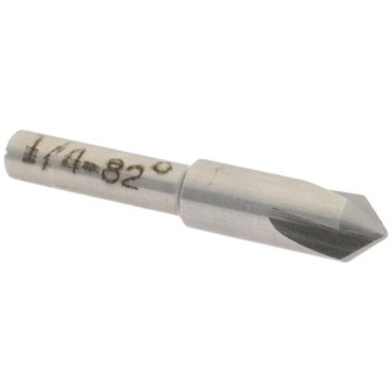 Value Collection HSS 3 Flute Countersink, 1/4 Head Diameter, 82 Angle, 3/16 Shank Diameter – 43-459-7