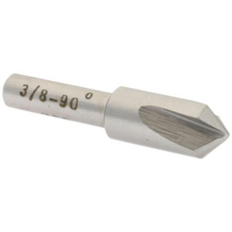 Value Collection HSS 3 Flute Countersink, 3/8 Head Diameter, 90 Angle, 1/4 Shank Diameter – 43-466-2