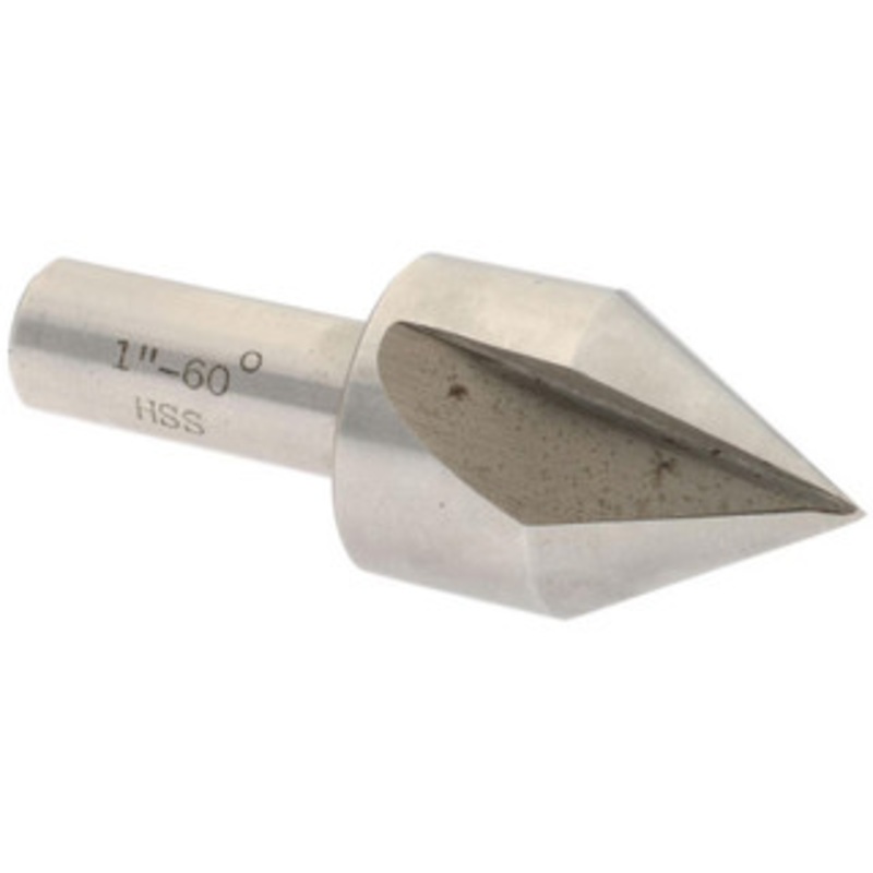 Value Collection HSS 3 Flute Countersink, 1 Head Diameter, 60 Angle, 1/2 Shank Diameter – 43-458-9