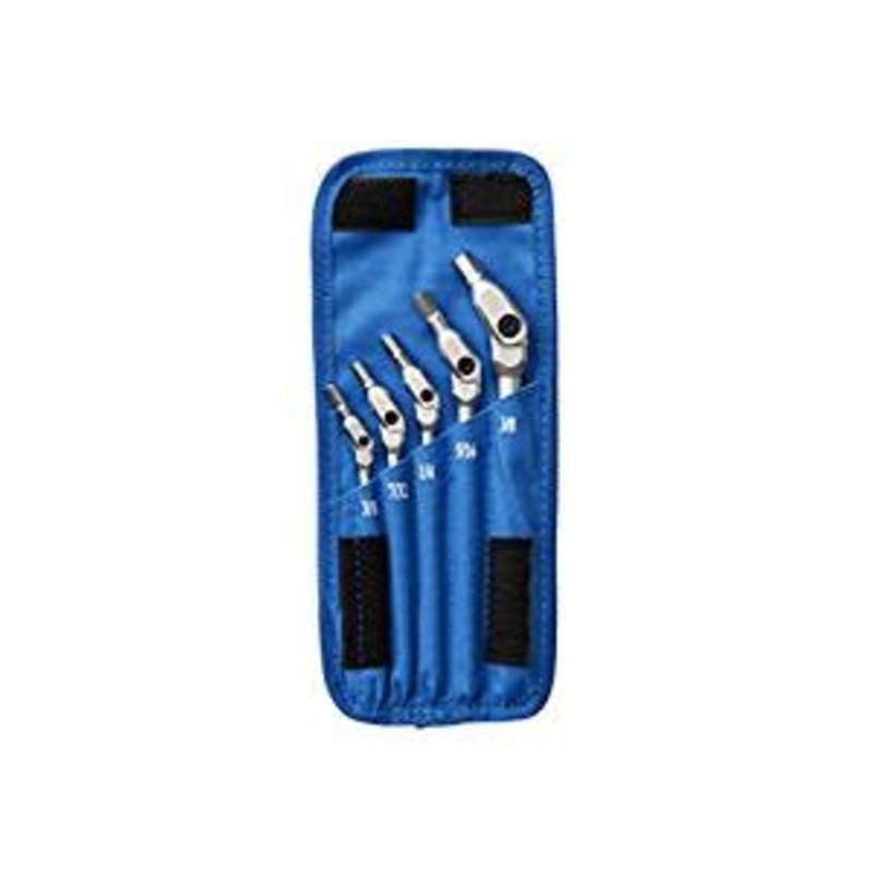 Bondhus HEX-PRO Pivot Head Wrench Set, 5 Piece Set, 3/16, 7/32, 1/4, 5/16 and 3/8 Inch – 00009