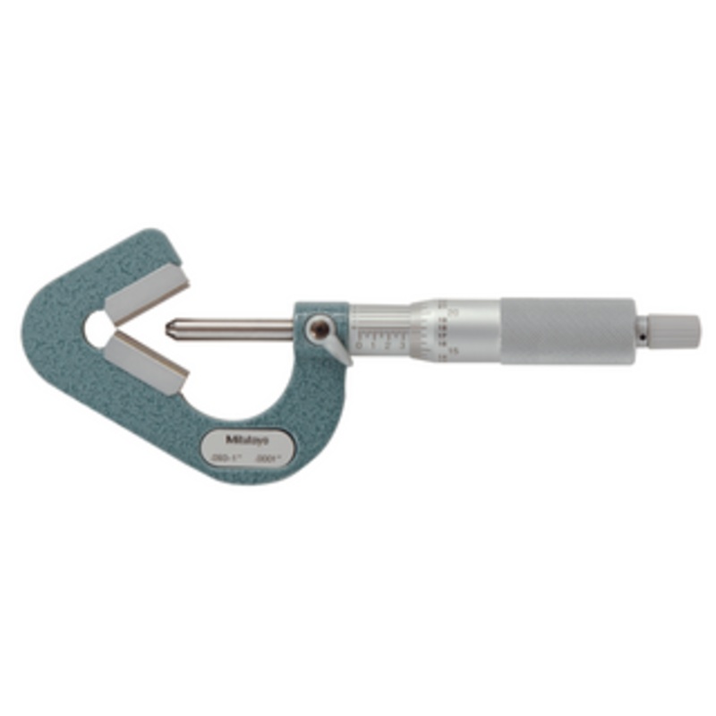 Mitutoyo Mechanical V-Anvil 3-Flute Micrometer, .09-1in – 114-202