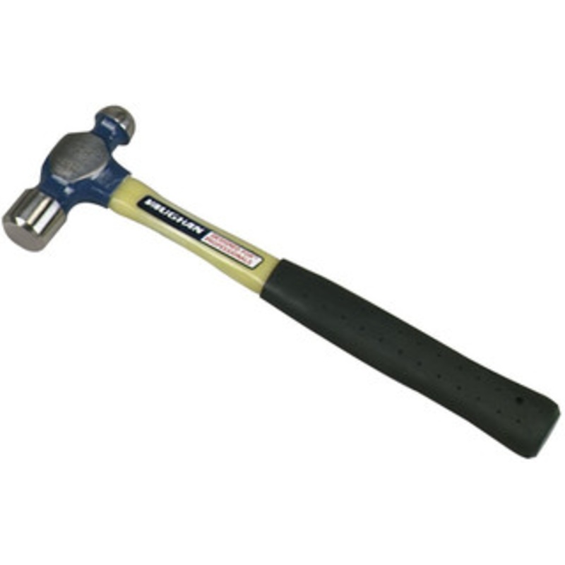 Vaughan 163-10 FS016 Fiberglass Handle Ball Pein Hammer, 16-Ounce Head  – 163-10