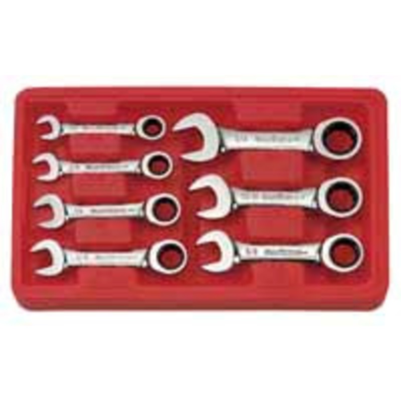 GEARWRENCH 7 Piece SAE Stubby Combination Ratcheting Wrench 9507D – KD9507