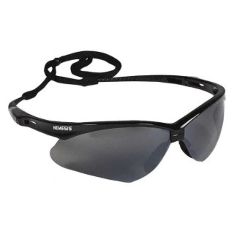 V30 Nemesis Safety Glasses (25688), Smoke Mirror with Black Frame – 138-3000356