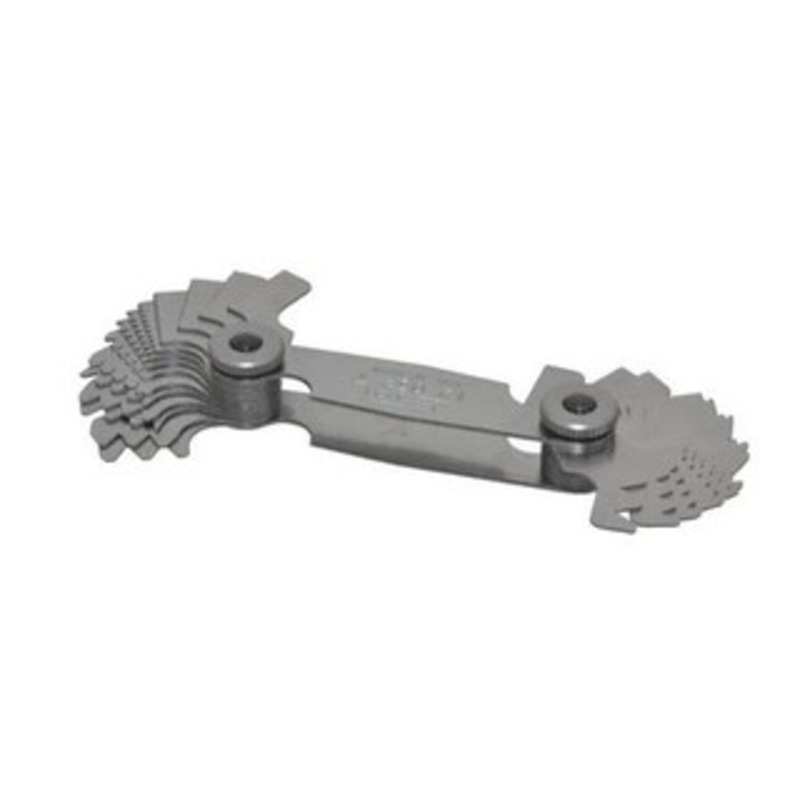SPI 28 Leaf, 0.5 to 6mm Pitch Range, 4 to 56 TPI Range, Stainless Steel Screw Pitch Gage 60 Thread Angle – 14-032-7