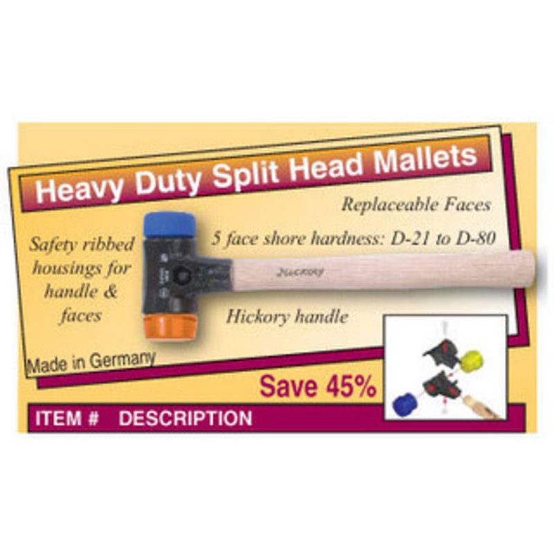 Wiha Heavy Duty Split Head Mallet, 3.7 lbs., 2.4 x 13.3 – 83260