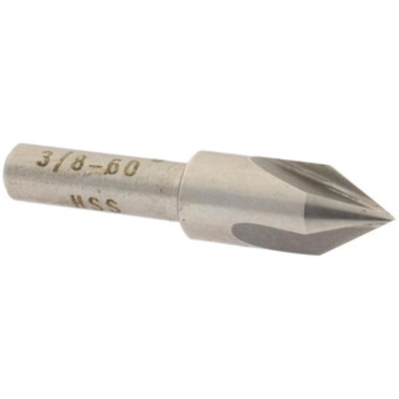 Value Collection HSS 3 Flute Countersink, 3/8 Head Diameter, 60 Angle, 1/4 Shank Diameter – 43-454-8