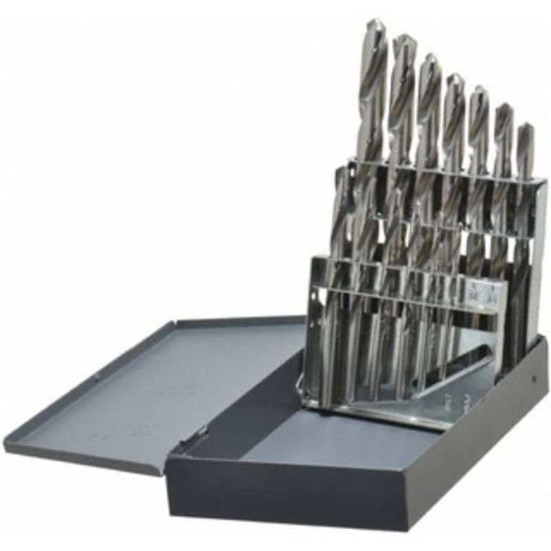 Value Collection 1/8 to 1/2, 118 Point, Bright Finish, Carbide-Tipped Jobber Length Drill Bit Set 01210004 – 48-330-5