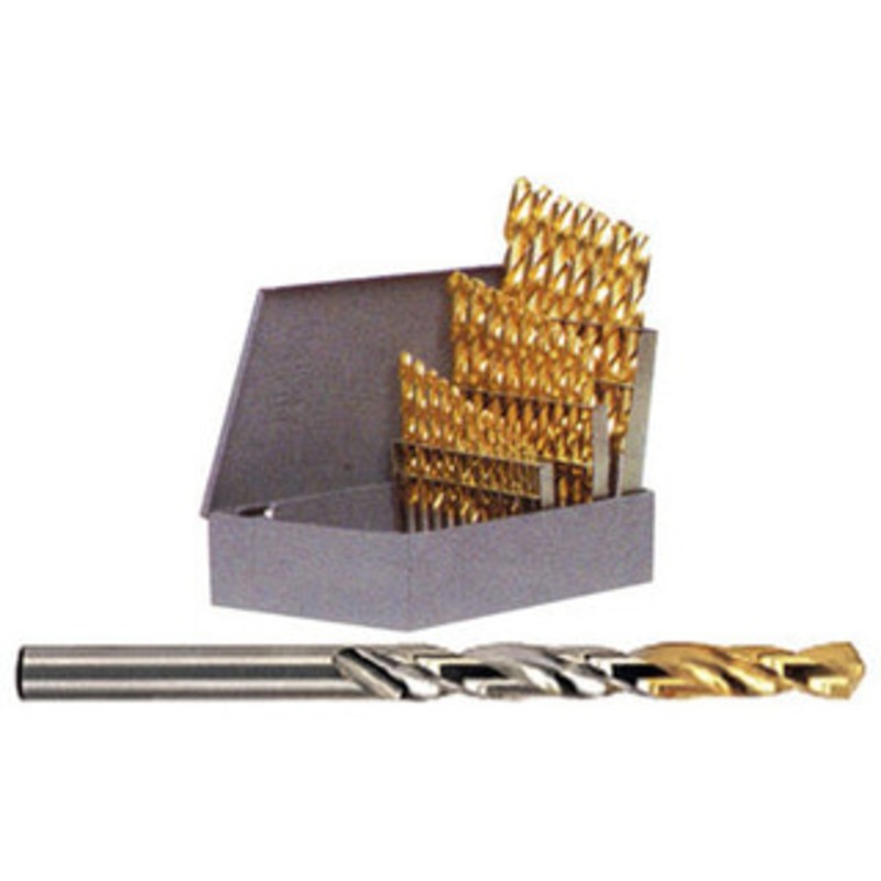 YG-1 Gold P-Coated H.S.S. Steel Jobber Length Drills, 135 Split Point Right Hand