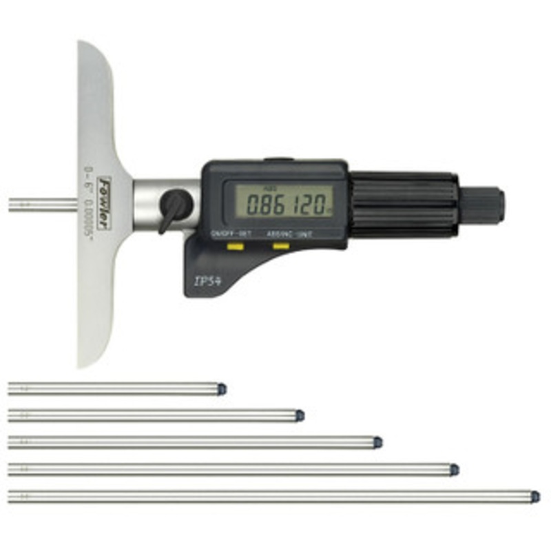 Fowler 0-6 / 0-150mm IP54 Electronic Depth Micrometer – 54-225-456