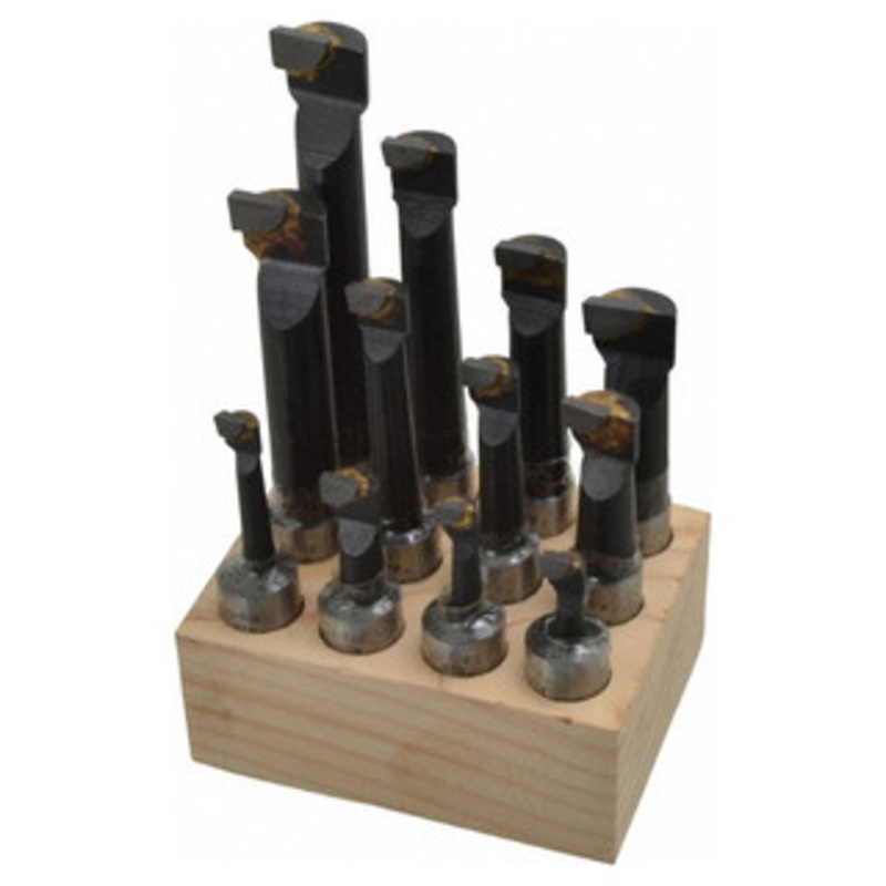 Carbide Tipped Boring Bars 12 Piece Set, Grade C-2, 5/8 Shank – 43-732-7
