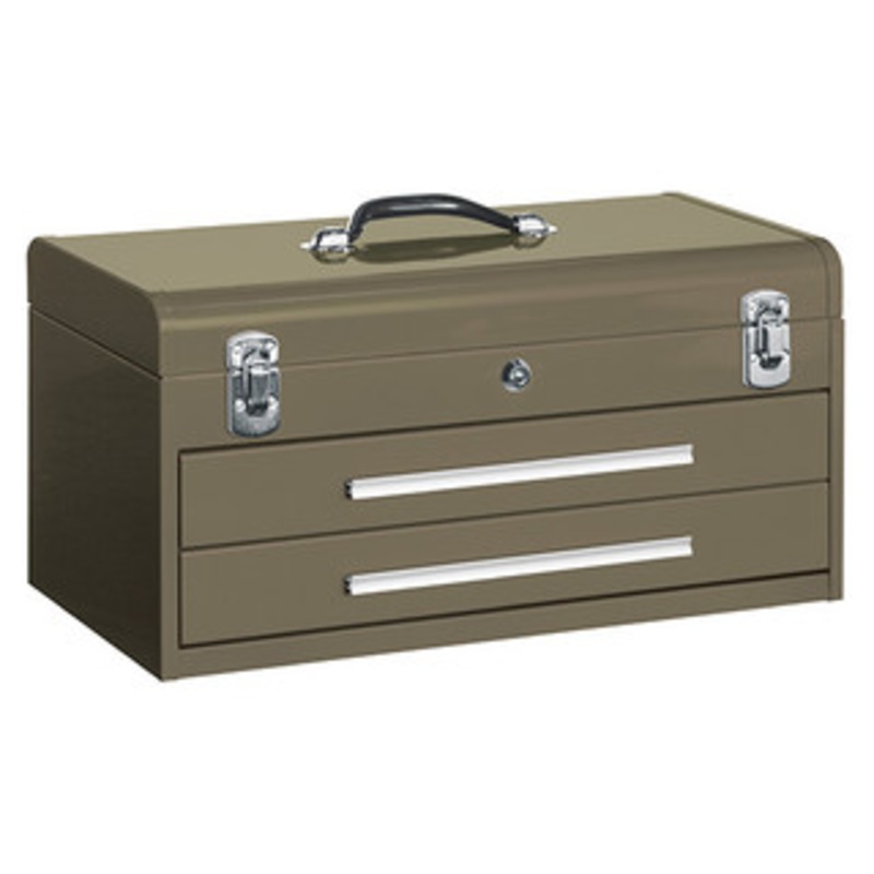 Kennedy 20 2-Drawer Portable Tool Chest, Brown Wrinkle – 220B