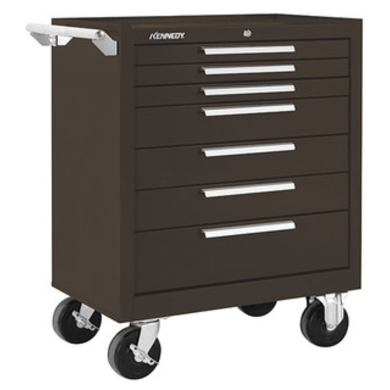 Kennedy K1800 27 7-Drawer Roller Cabinet, Brown Wrinkle – 277XB