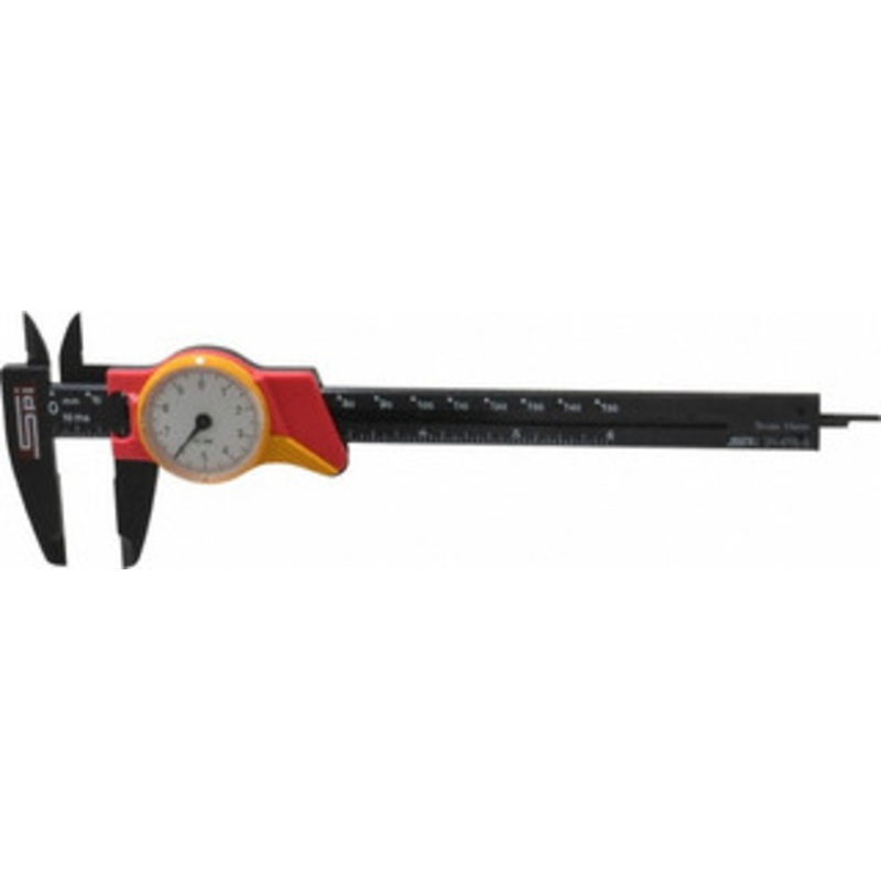 SPI Polymid Plastic Dial Caliper, Range 0-150mm, Tough As Steel, 60% Fiberglass, Corrosion Resistant – 31-415-3