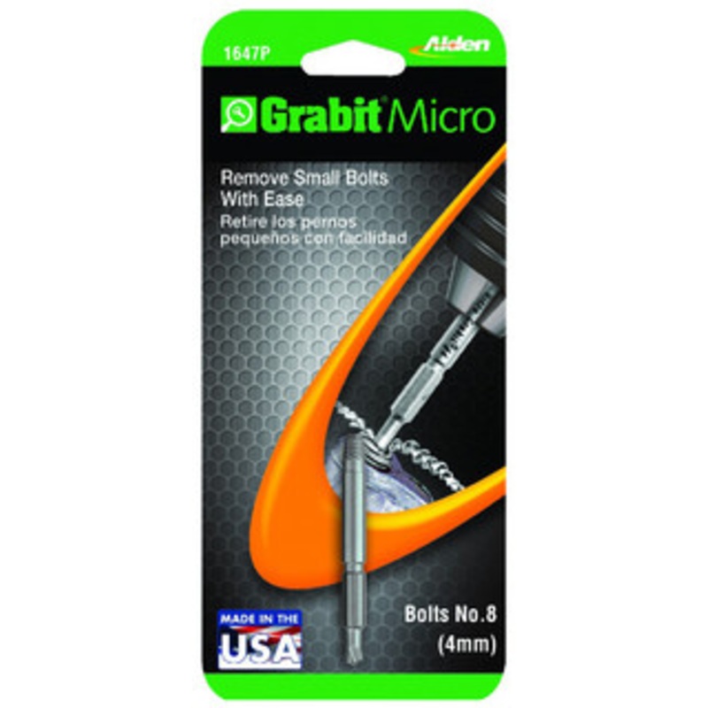 Alden Grabit Micro Drill-Out Broken-Bolt Extractor #1647P, to remove #8 and 4 mm – 97-577-1