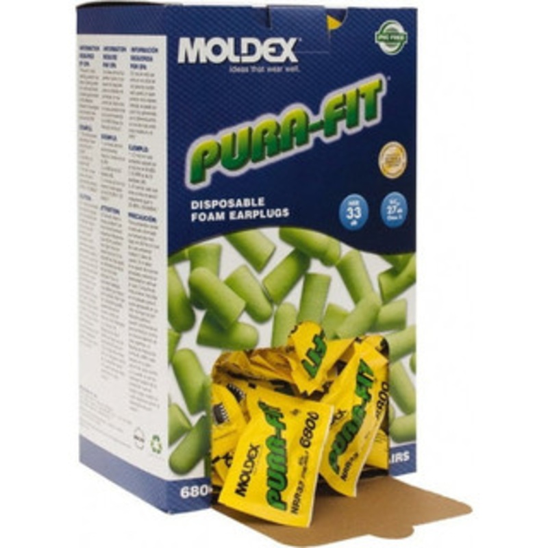 Moldex Disposable Taper End Earplugs #6800, Uncorded, 33 dB, Pack of 200 – 96-468-4