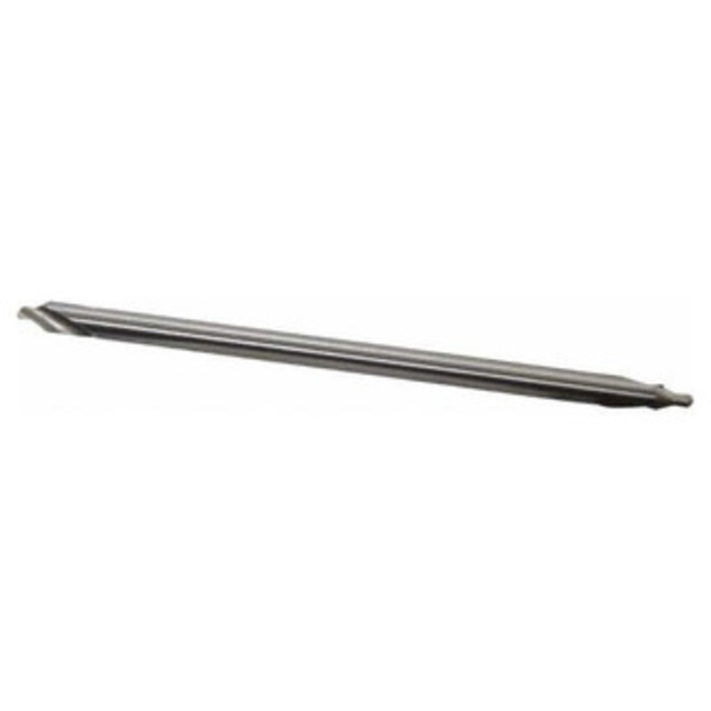 Interstate HSS 60 Combined Drill & Countersink, Long Plain Type, Size #2, 4 Overall Length – 43-248-4