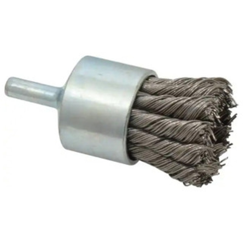 Anderson Wire Brush #12081, Knotted Wire, Hollow End, 1-1/8 Wheel Dia., 0.02 Wire Dia. – 96-356-1