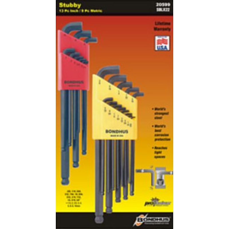Bondhus Stubby Balldriver L-Wrench Double Pack – 20599