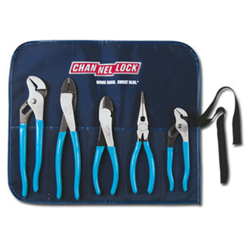 Channel Lock Tool Roll-1, 5 pc. Technicians Pliers Set with Tool Roll – CHA5PCKIT
