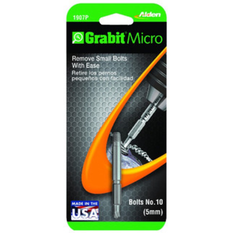 Alden Grabit Micro Drill-Out Broken-Bolt Extractor #1907P, to remove #10 and 5 mm – 97-578-9