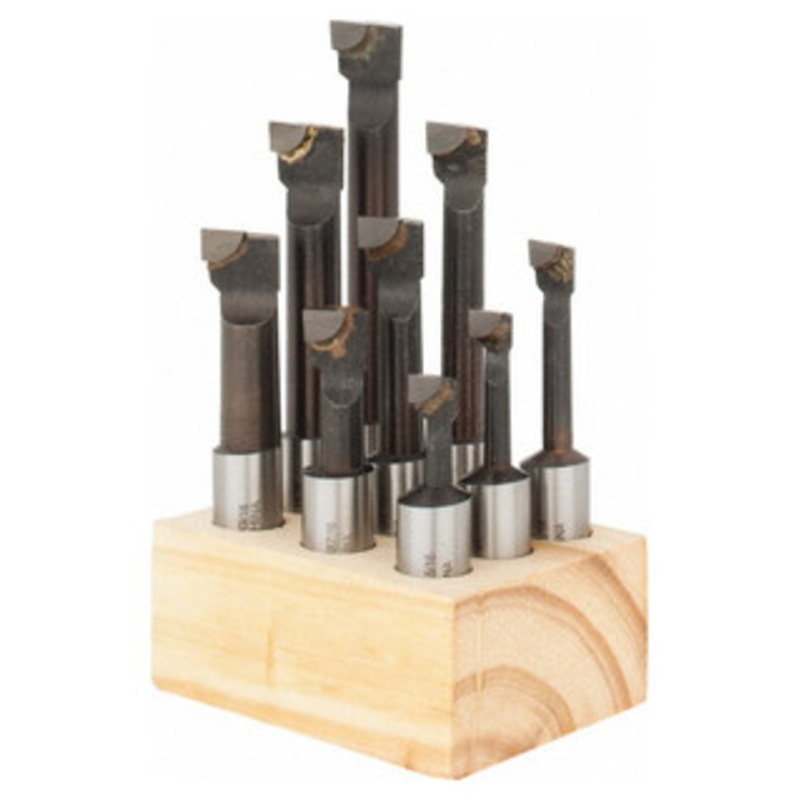 Carbide Tipped Boring Bars 9 Piece Set, Grade C-6, 1/2 Shank – 43-773-1