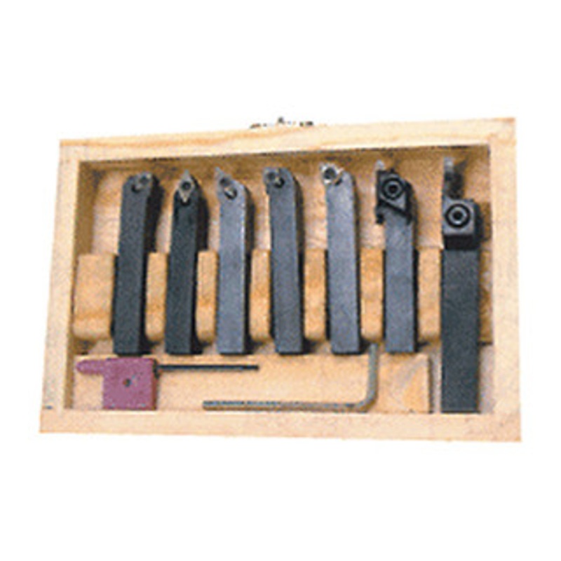 Precise 7 Pc. Indexable Carbide Turning Tools Set, 3/4 Sq Shank – 404-1054