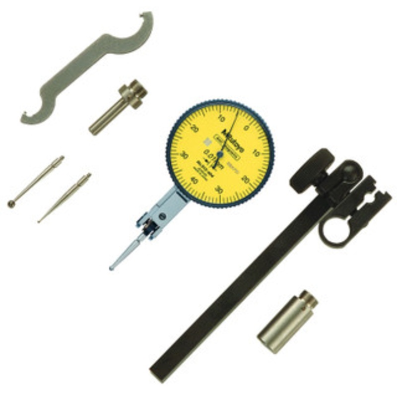 Mitutoyo Quick-Set Dial Test Indicator Full Set, Horizontal, 0.2mm Range – 513-405-10T