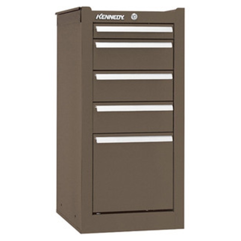 Kennedy K1800 5-Drawer Side Cabinet, Brown Wrinkle – 185XB