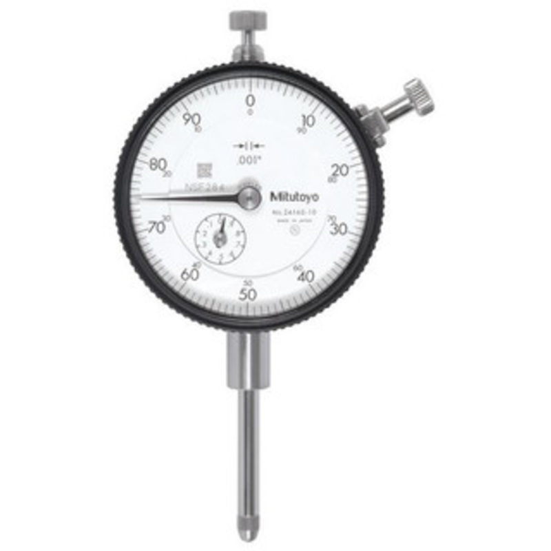 Mitutoyo Dial Drop Indicator 2416A-10, 1 Range, 0.001 Graduation, 0.002 Accuracy, 0-100 Dial Reading – 10-886-0