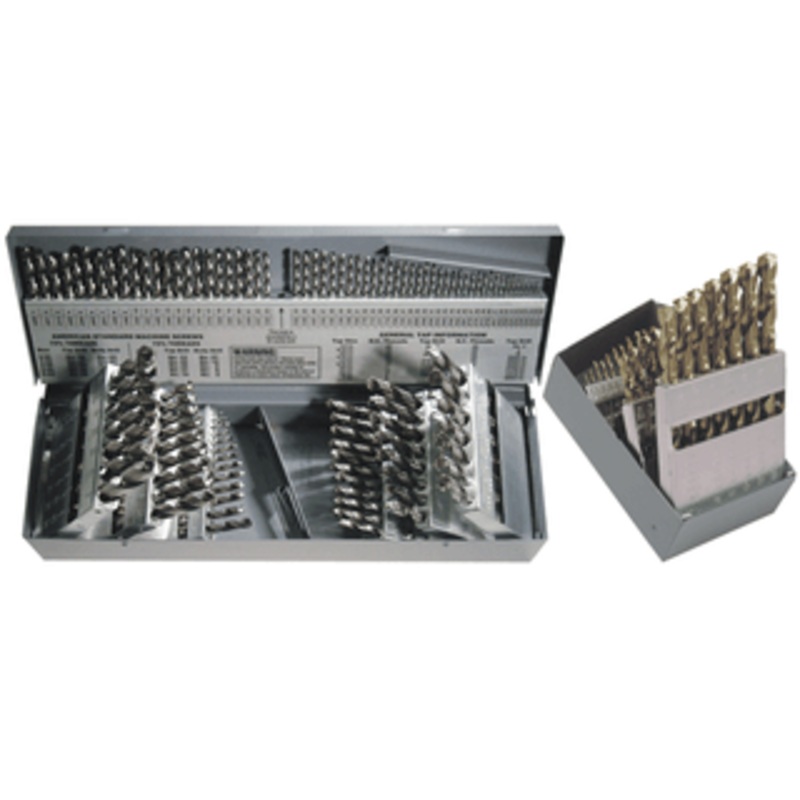 Morse H.S.S. 3 in 1 Drill Set, 118 Angle, 115 Sizes, 1/16 – 1/2, #1 to #60, A thru Z – 18004