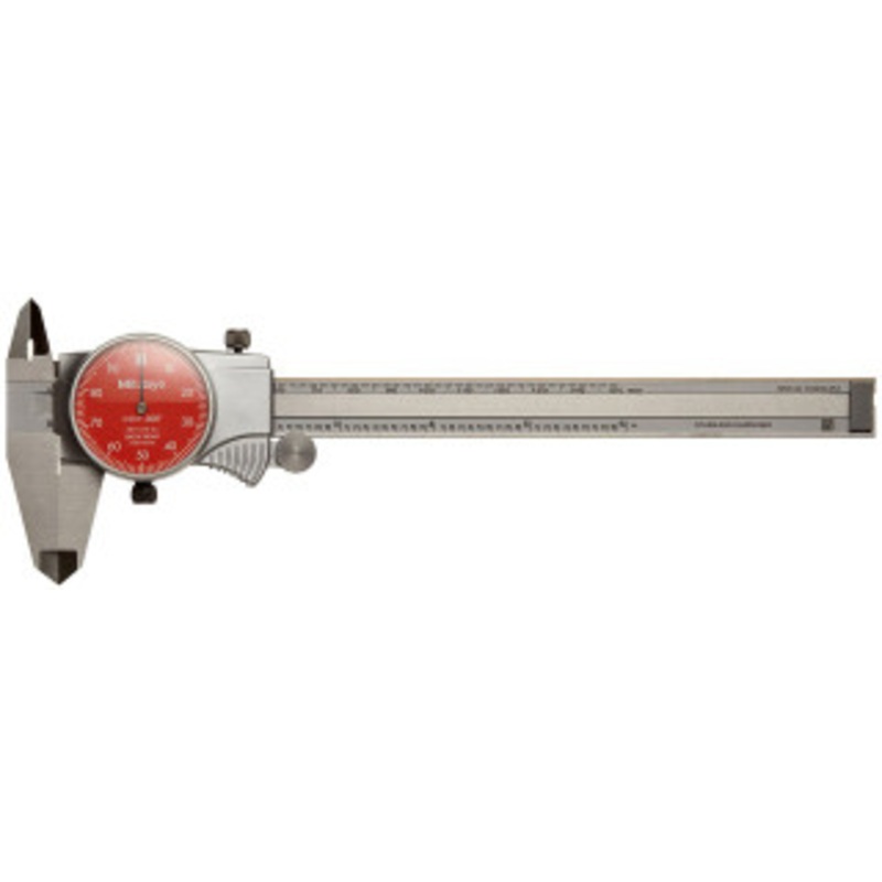 Mitutoyo Dial Caliper Series 505, 0-6 with Red Dial Face – 505-742-54