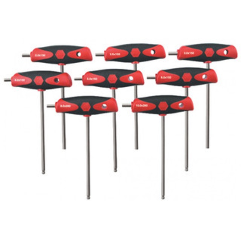 Wiha Soft Grip Ballend Hex Dual Drive T-Handle Sets