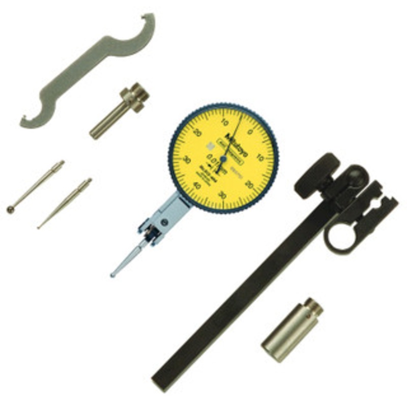 Mitutoyo Quick-Set Dial Test Indicator Full Set, Horizontal, 0.8mm Range – 513-404-10T