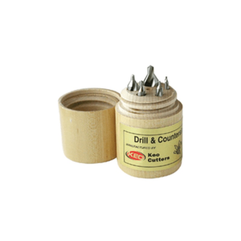 Keo Combined Drill and Countersink Set (5 Piece Set #1-#5) – 1000