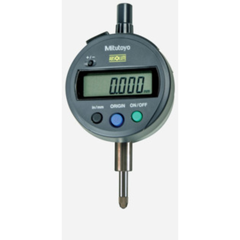 Mitutoyo ABSOLUTE Digimatic Indicator ID-S Series 543 ID-S112TBX, Flat Back, 0.5 / 12.7mm Range, 0.0001 Resolution, 0.00012 Accuracy, 3/8 Stem Dia, 4-48 UNF Thread Contact Point – 543-793B