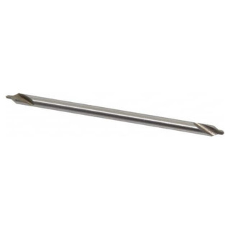 Interstate HSS 60 Combined Drill & Countersink, Long Plain Type, Size #3, 5 Overall Length – 43-252-6
