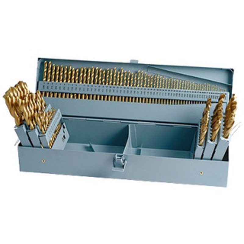 Precise 115 Piece Tin Coated Drill Set in Metal Folding Case – TCD-115-1