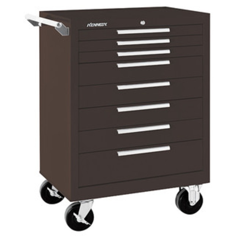Kennedy K1800 27 8-Drawer Roller Cabinet, Brown Wrinkle – 378XB